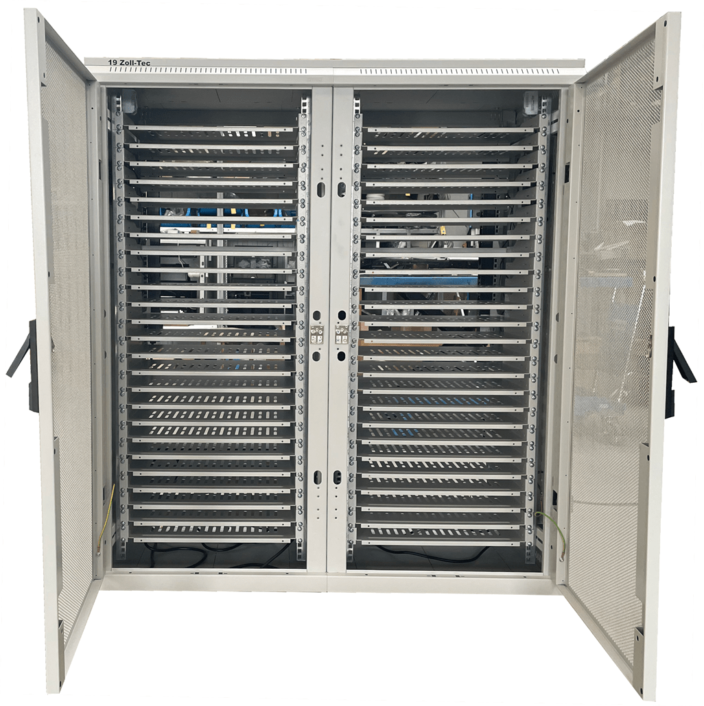 Notebook Doppelschrank mit Gitternetztüren zur effektiven Durchlüftung